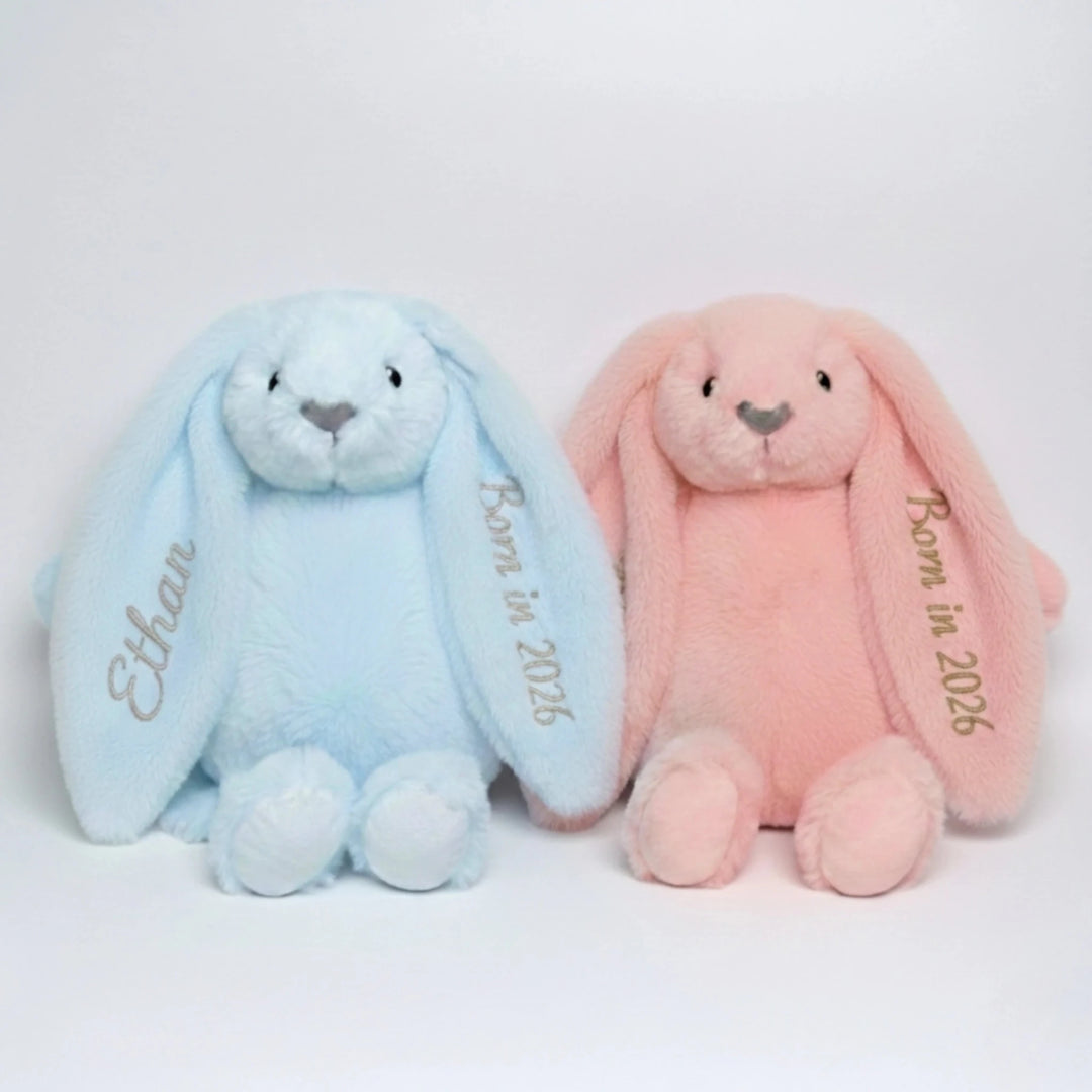 Unisex Baby Gifts: Personalised "Born in 2026" Bunny | Twinkle Plushie Toy
