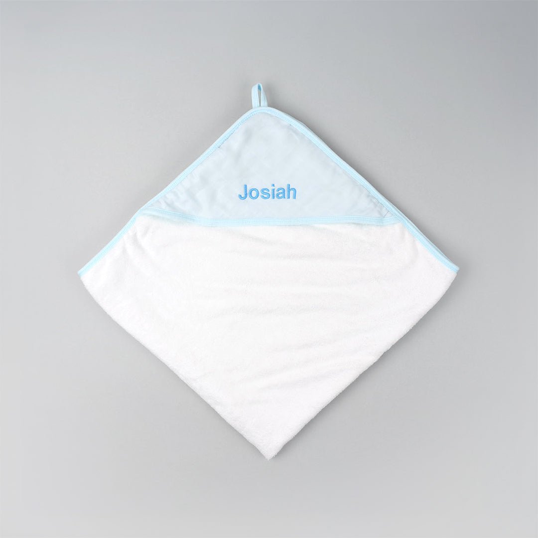 Blue Personalised Bamboo Hooded Towel 