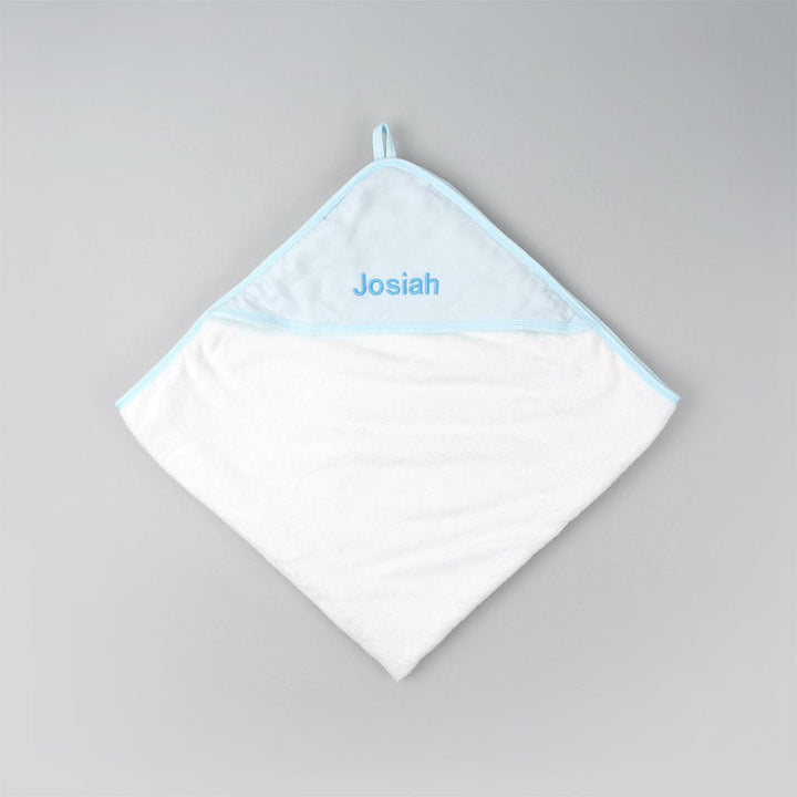 Blue Personalised Bamboo Hooded Towel 