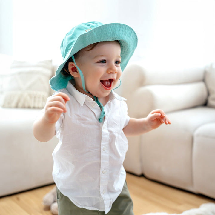 Boy in Green Bucket Hat 