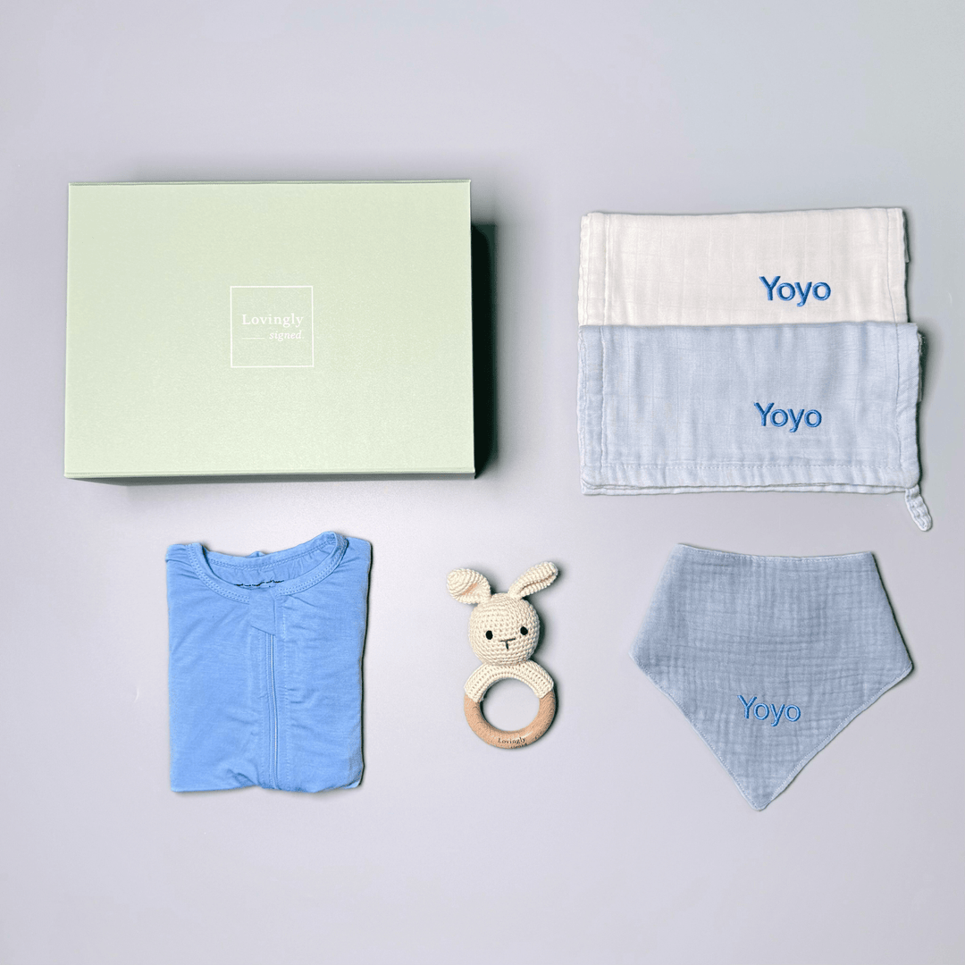 Bunny Love Gift Set in Blue