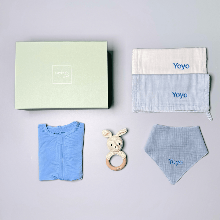 Bunny Love Gift Set in Blue