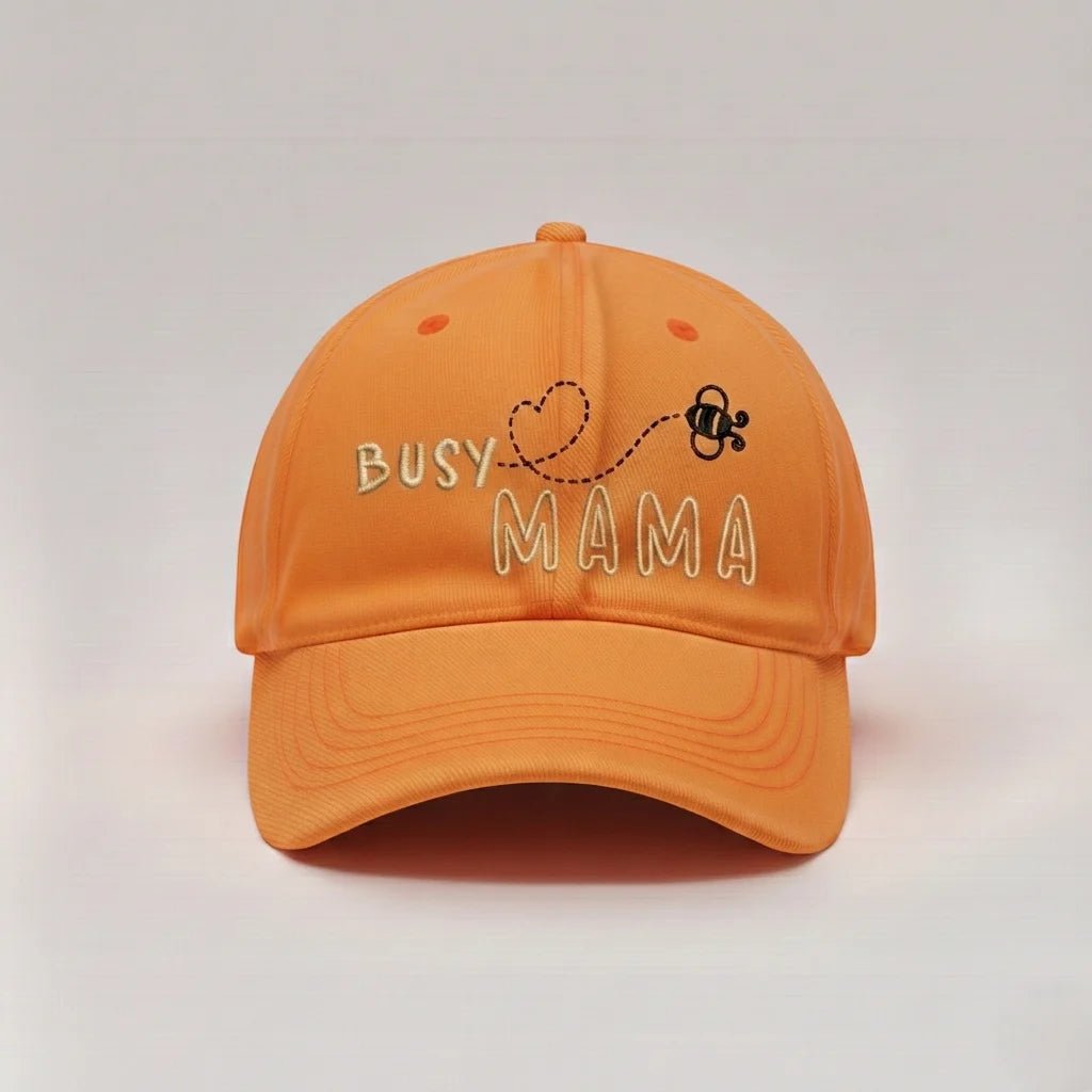 Personalised Caps for Mum: Custom Embroidered Mama Caps: Busy Mama Custom Cap
