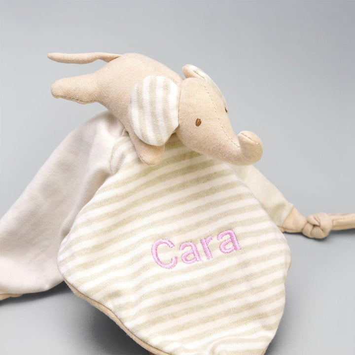 Personalised Organic Cotton Elephant Comforter