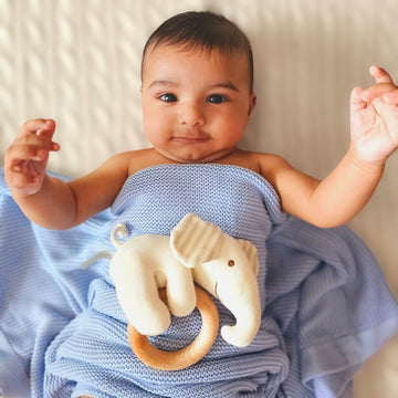Organic Cotton Elephant Rattle