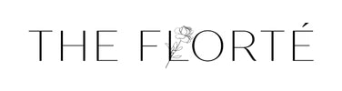 Logo of 'The Florté' with a stylized flower on a white background