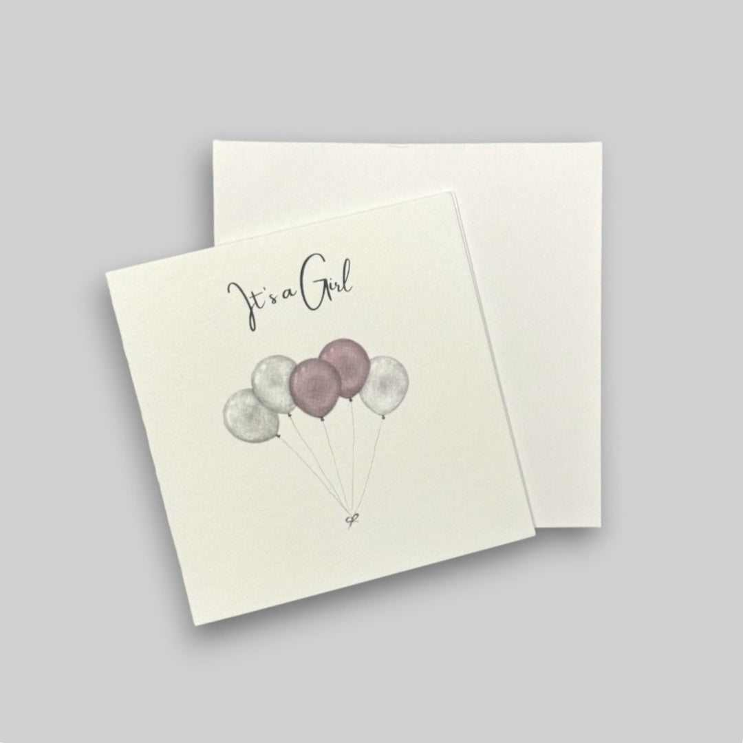 It's a Girl Congratulation Message Greeting Card