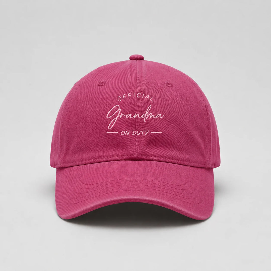 Personalised Official Grandma on Duty Cap