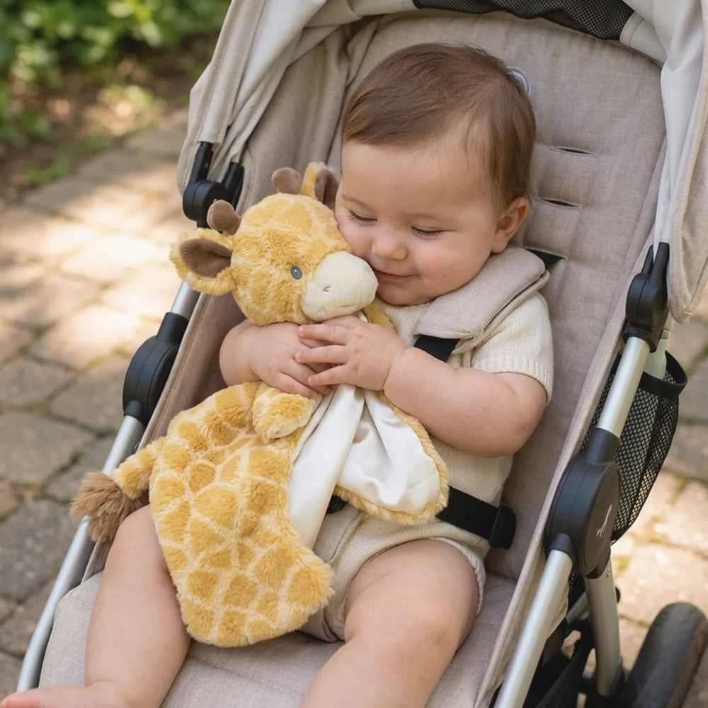 Toddler safe cuddly GUND Huggybuddy Giraffe plush gift