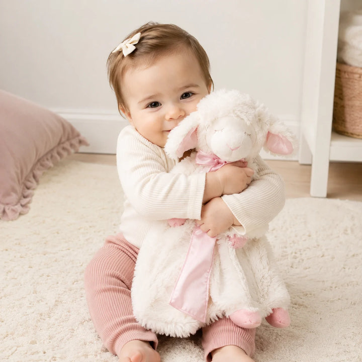 Baby GUND Winky Lamb plush comforter with soft textures for sensory play and snuggling