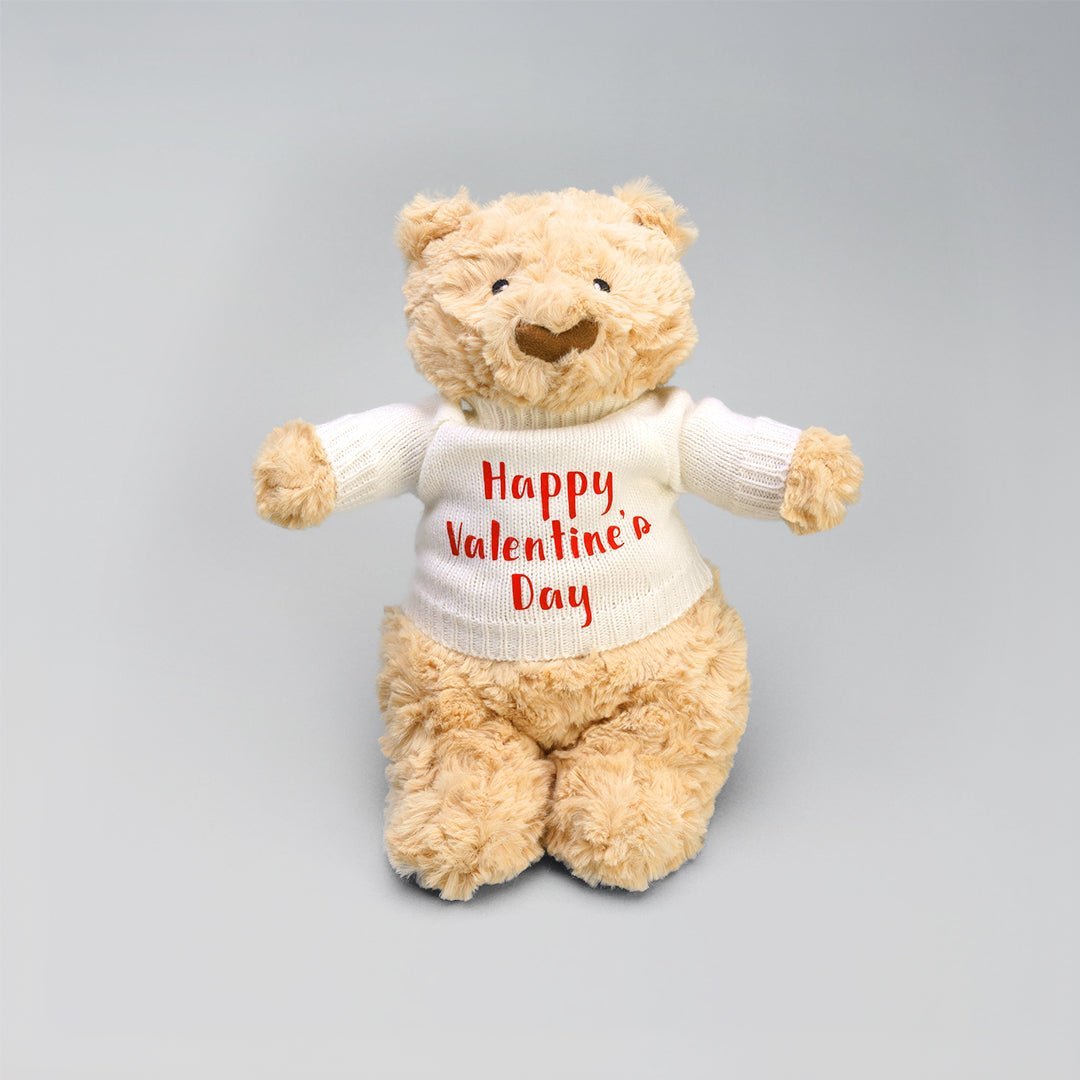 Hugsy Bear in Happy Valentine's Day Shirt