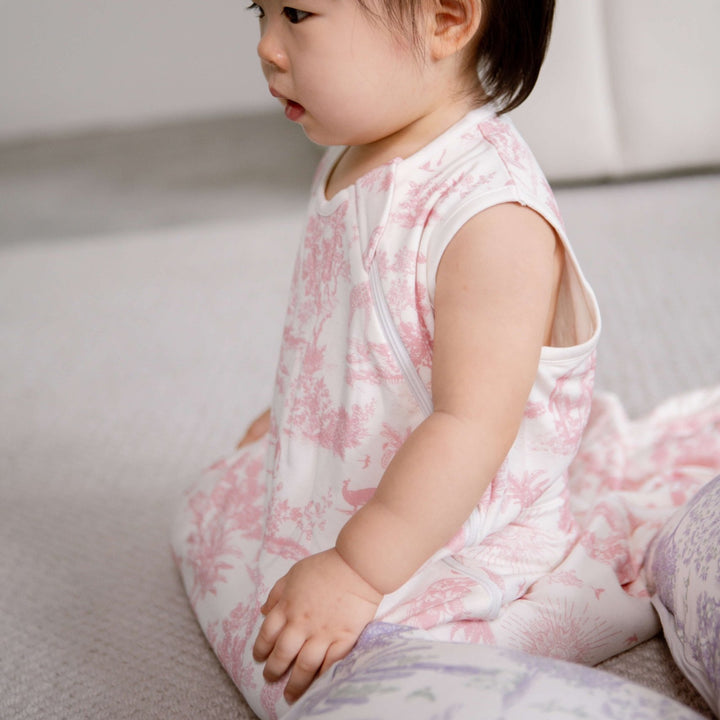 Toddler wearing with House of Holly Sleepbag – Savanna in Pink