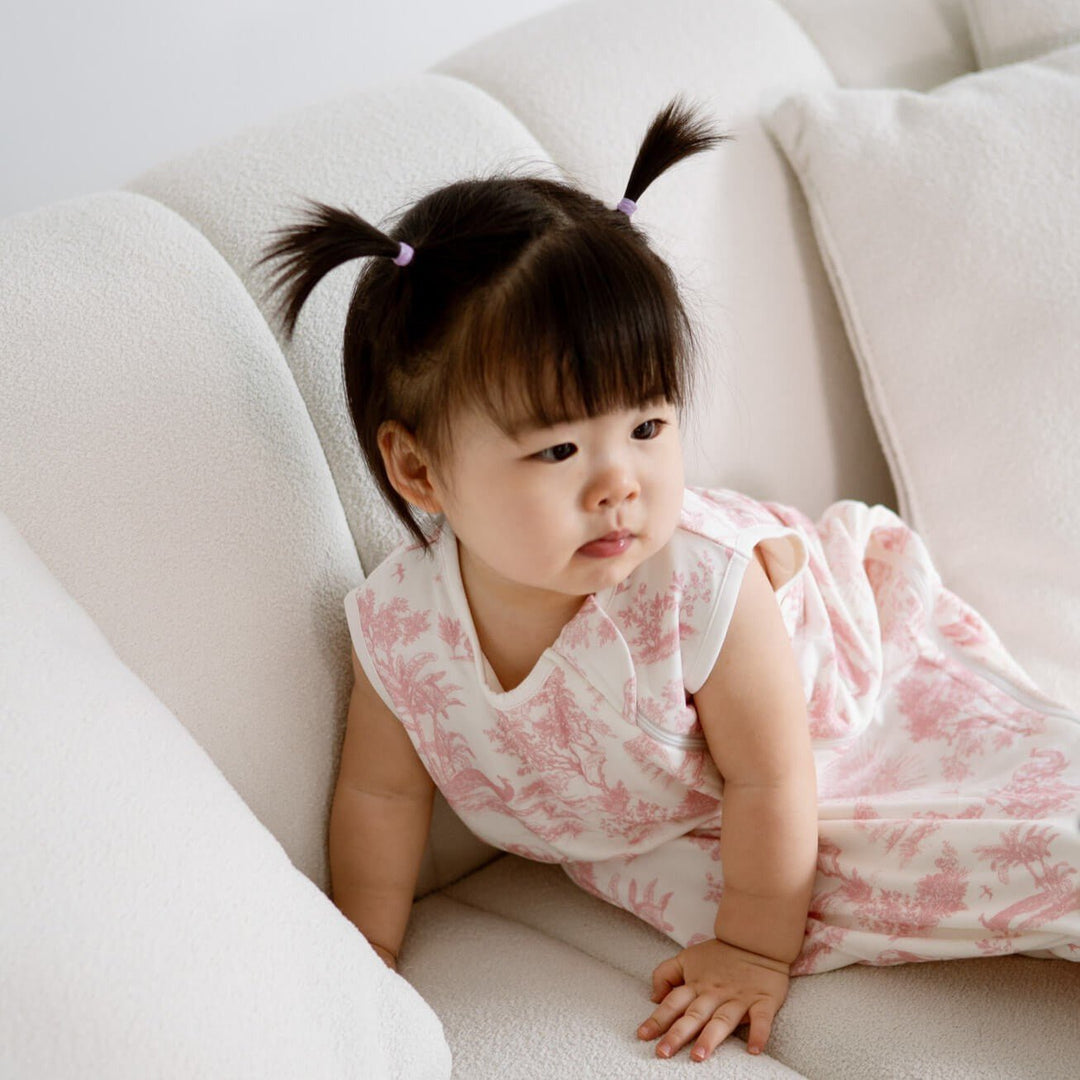 Toddler wearing with House of Holly Sleepbag – Savanna in Pink
