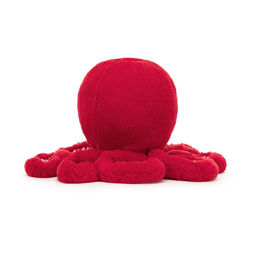 Back View of Jellycat Red Cranberry Octopus - Large