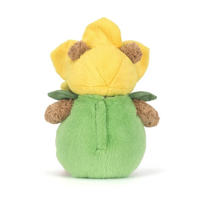 Jellycat floral teddy bear plush with daffodil-inspired design and ultra-soft texture