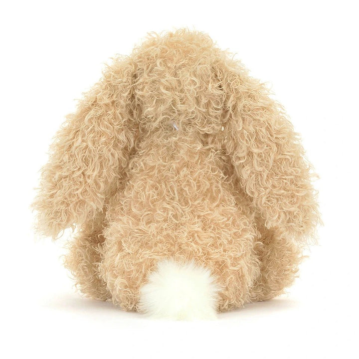 Back view of Jellycat Medium Bashful Luxe Bunny Curly