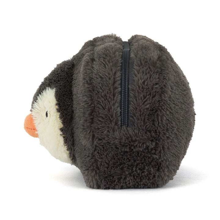 Side View of Jellycat Peanut Penguin Pouch