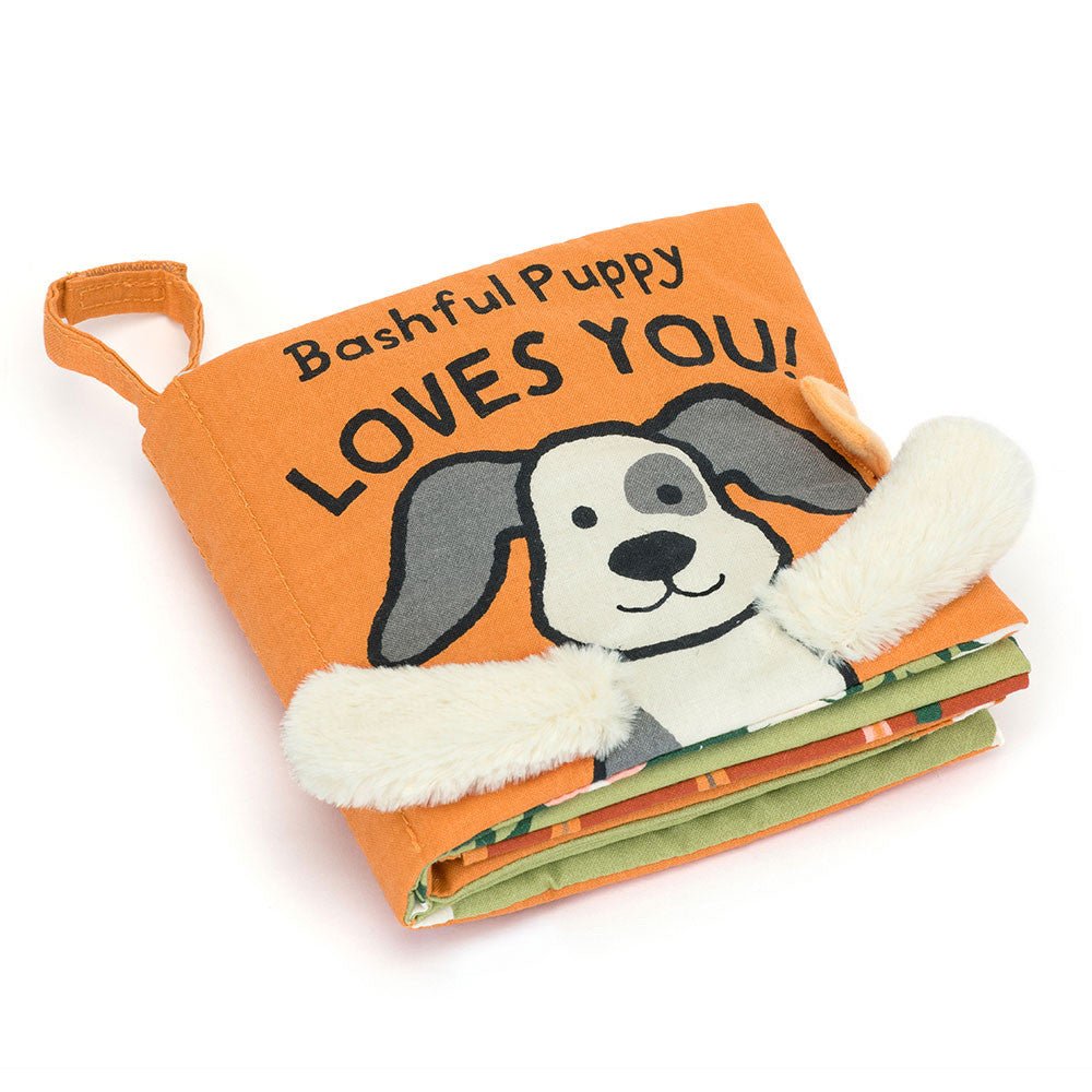 Jellycat Bashful Puppy Loves You Fabric Sensory Book 