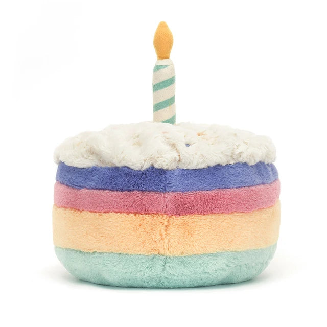 Singapore Jellycat Amuseables Rainbow Birthday Cake - Great for Birthday Gift or any Jellycat Collection
