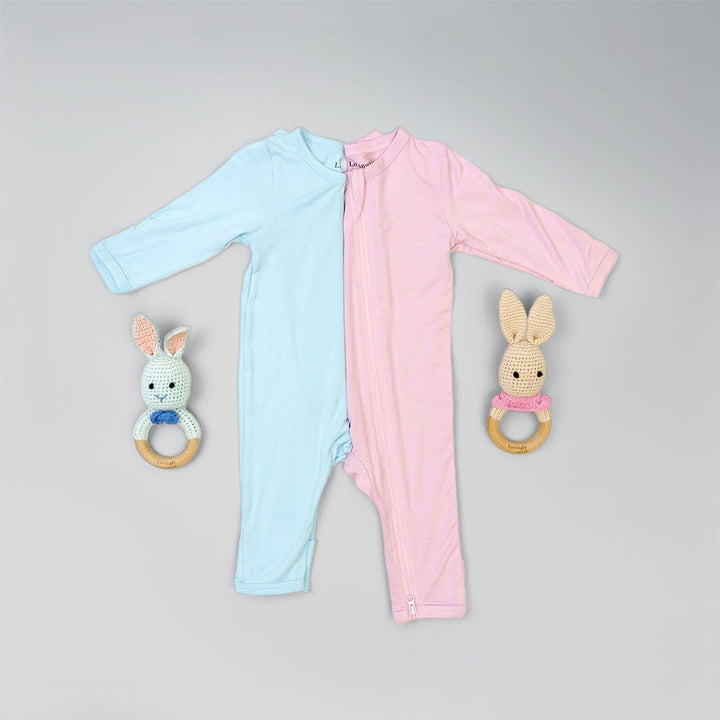 Bamboo Long Sleeve Sleepwear in Pink and Blue