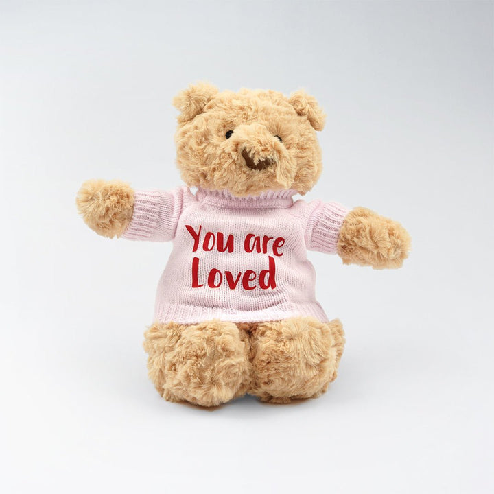 Hugsy Bear with Personalised "You are Loved" Shirt