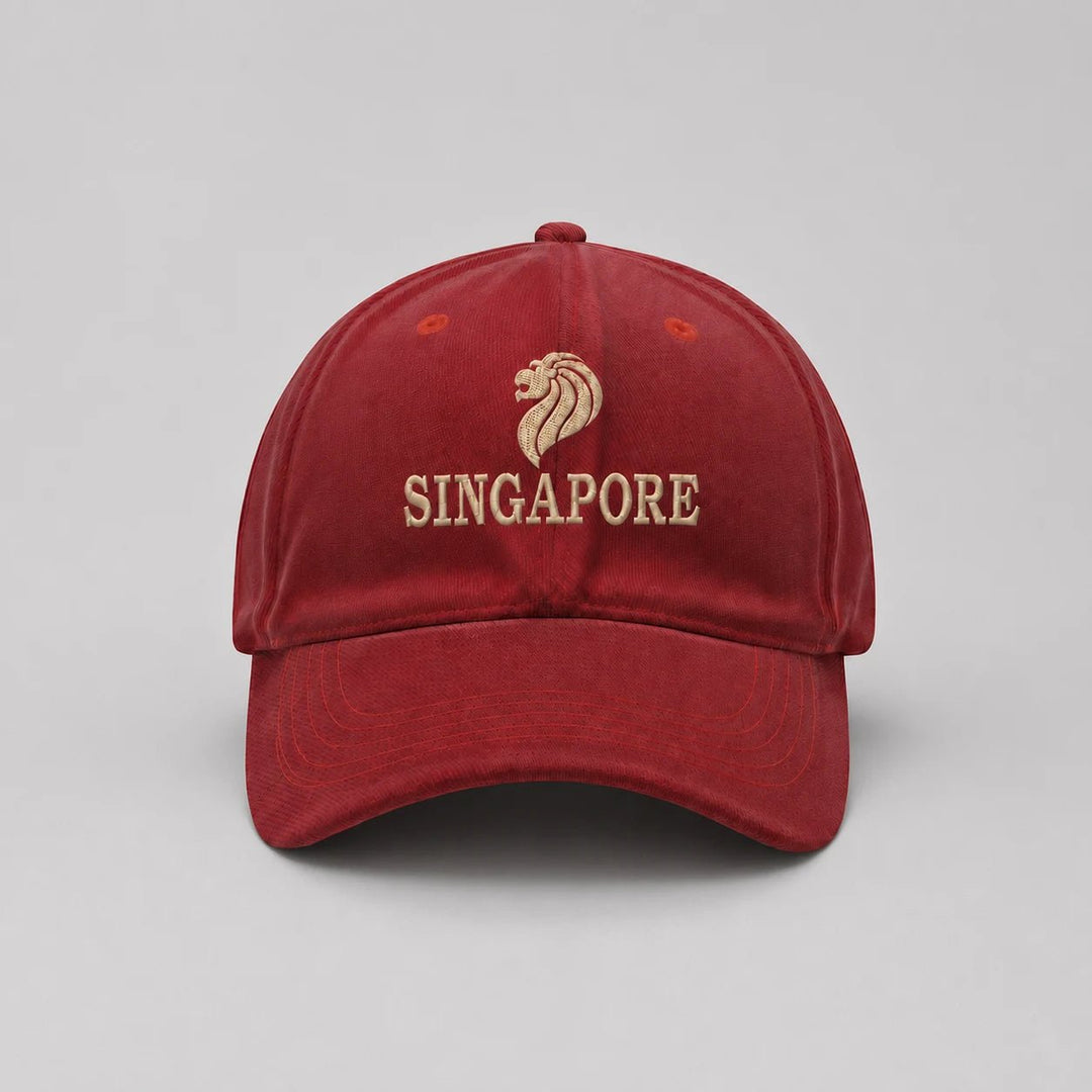 Custom Caps, Personalised & Embroidered: Singapore Lion Embroidered Cap | Majulah Singapore Cap
