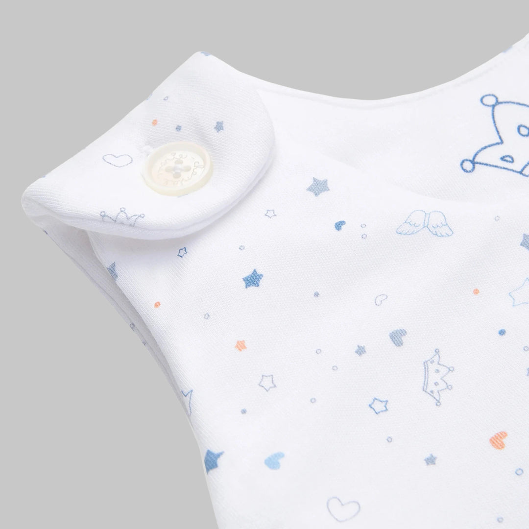 Close Up of Marie Chantal Star & Crown Print Sleepnest