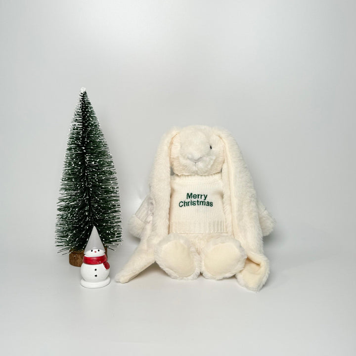 Twinkle Bunny wearing Cream jumper with "Merry Christmas" wordings