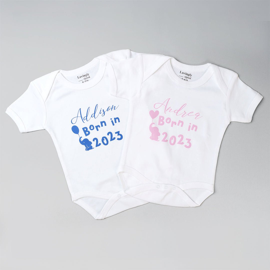  Born in "YEAR" Babygrow (Multiple designs) 