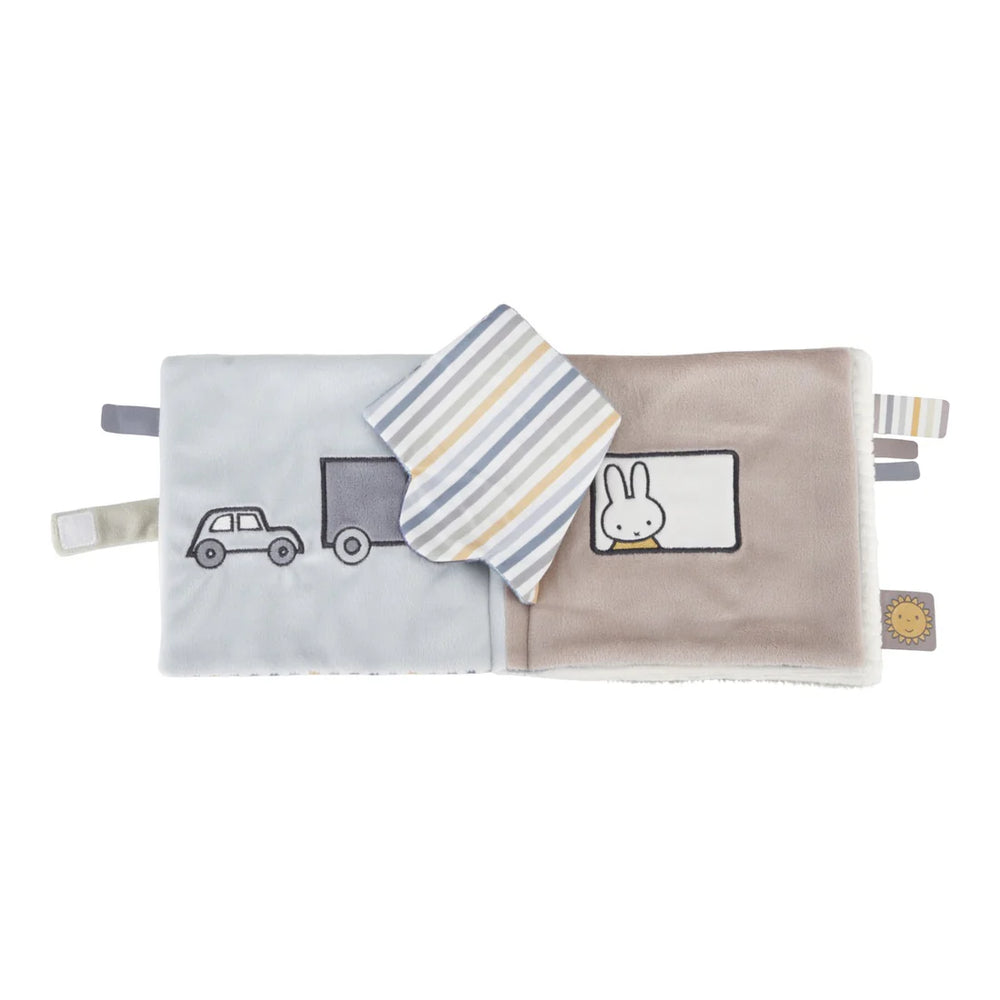 Miffy Activity Book Fluffy Green – soft fabric baby book for newborns