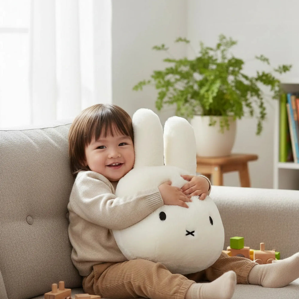 Miffy White Cushion for Nursery – Soft and Plush Baby Pillow