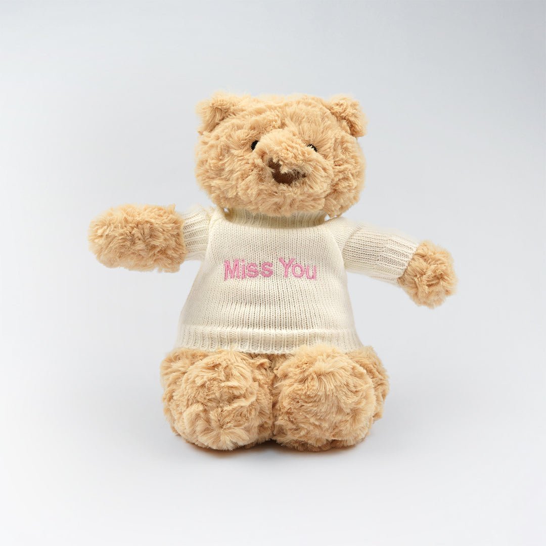 Hugsy Bear in Miss You Personalised Jumper