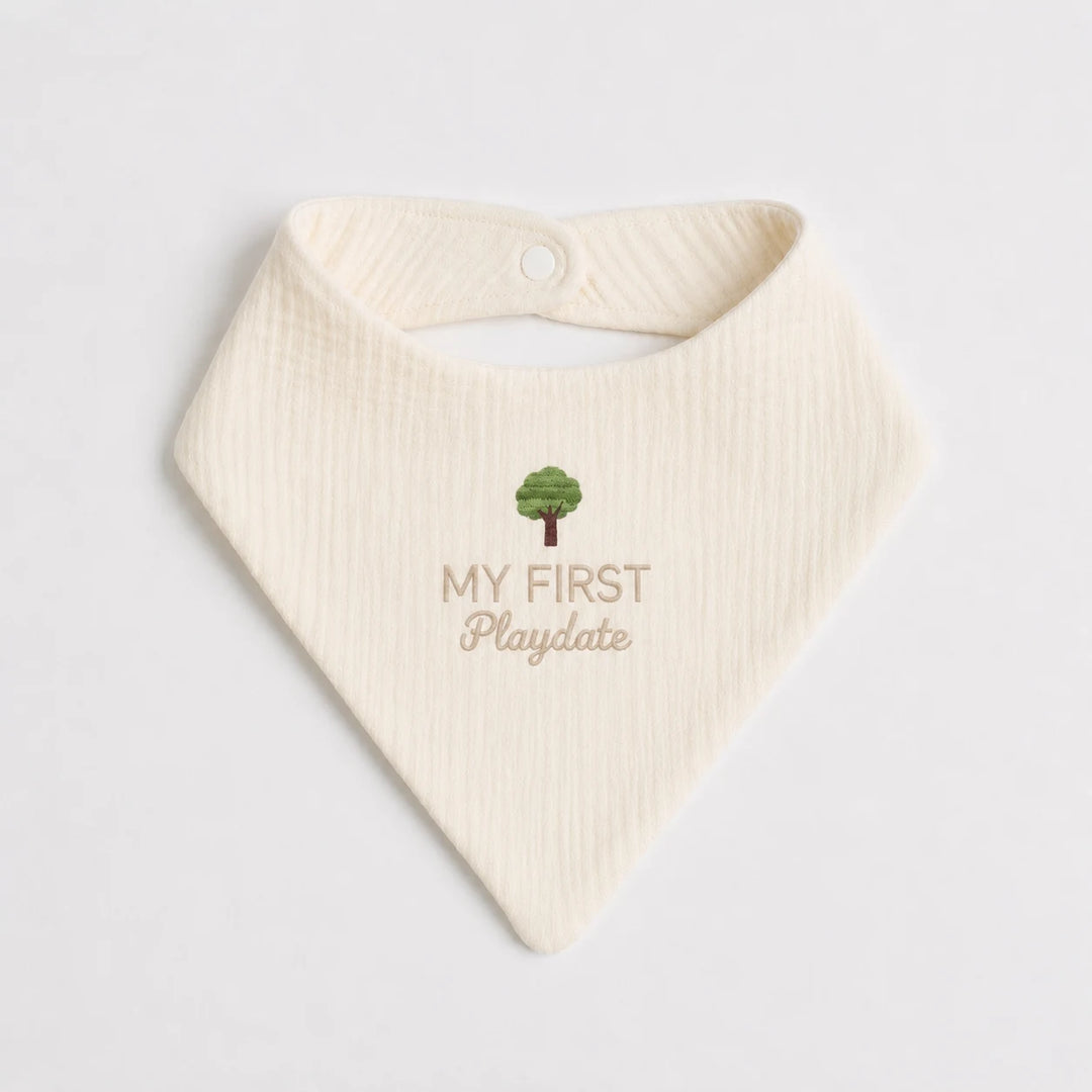 Baby's First Playdate Milestone Bib for Special Social Moments