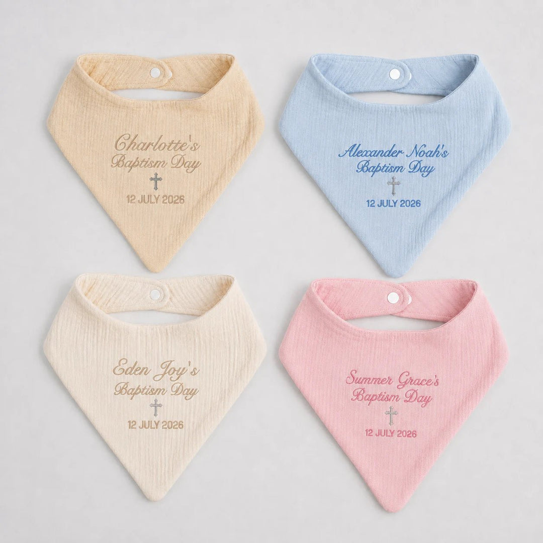 Personalised Baby Bibs: Personalised Baptism Gift Bib | Christening Gift
