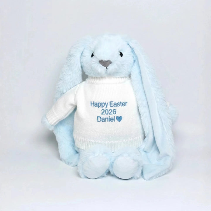 Custom name Easter bunny plush gift for baby