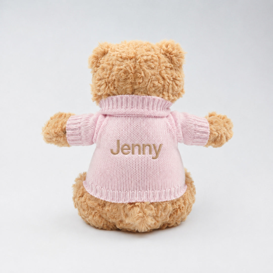 personalised pink jumper with name
