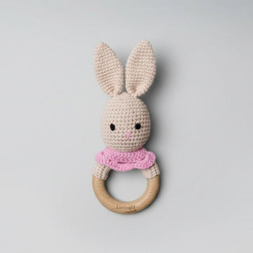 Bunny Rattle Teether (Multiple Colour Options)