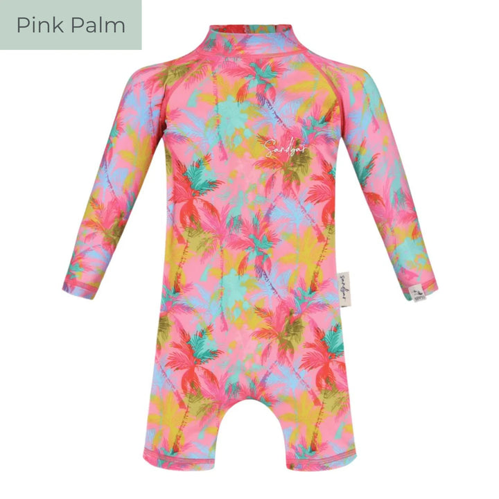 Sandbar Swimsuit in Pink Palm Design