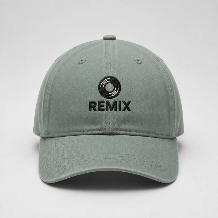 Green cap with 'REMIX' logo on a white background