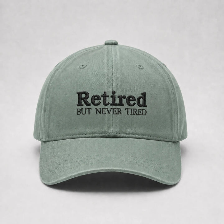 Personalised Retired but never Tired Cap