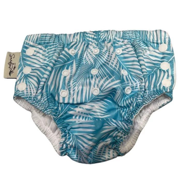 Sandbar Reusable Swim Diaper in Green Fern Design