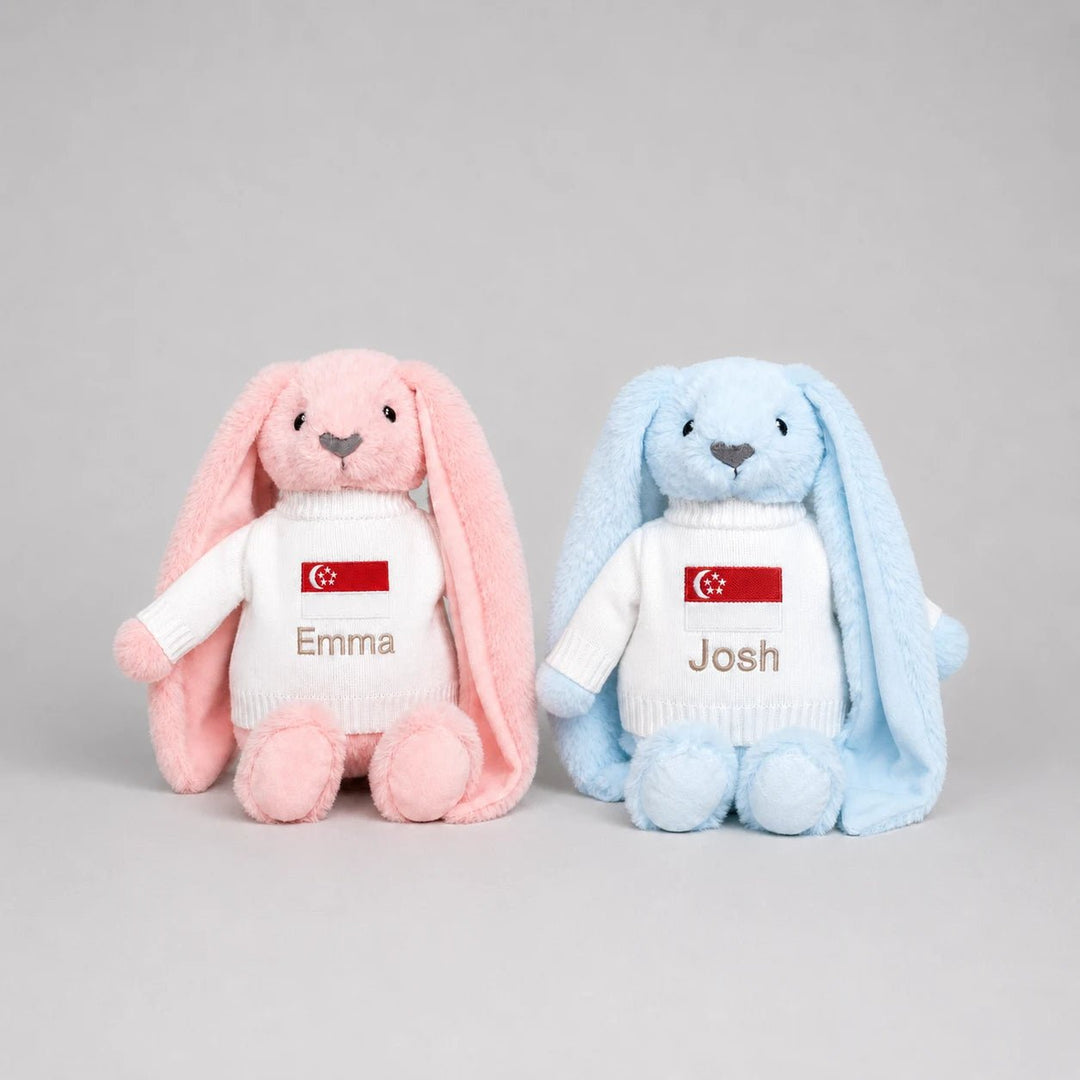 Soft Toys & Plushies: Singapore Flag Bunny | Singapore Soft Toy Bunny
