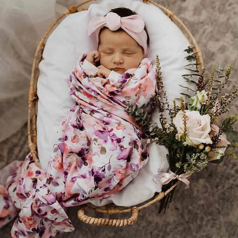 Snuggle Hunny Blushing Beauty Organic Muslin Wrap