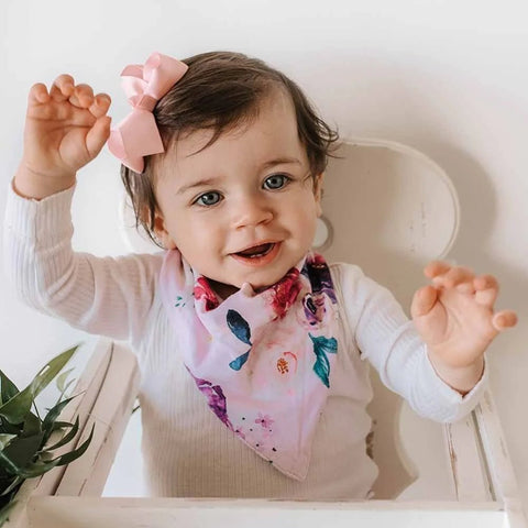 Snuggle Hunny Floral Kiss Organic Dribble Bib