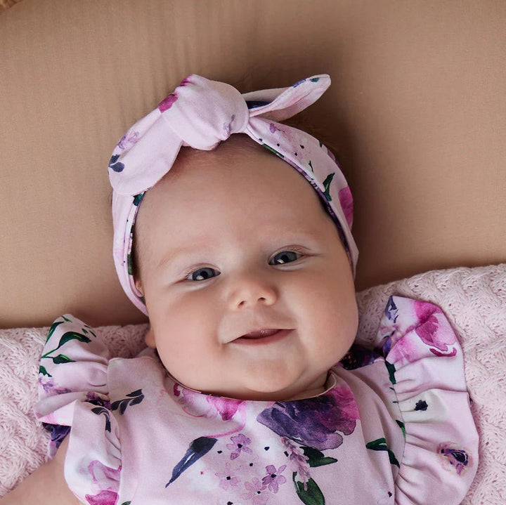 Snuggle Hunny Floral Kiss organic cotton baby topknot