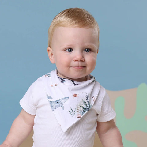 Snuggle Hunny Ocean Organic Dribble Bib