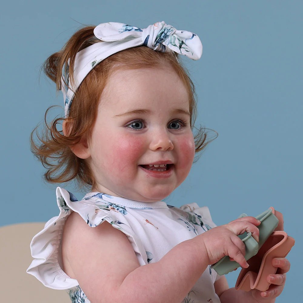 Organic cotton jersey topknot matching baby outfits