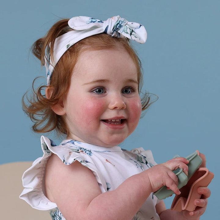 Organic cotton jersey topknot matching baby outfits