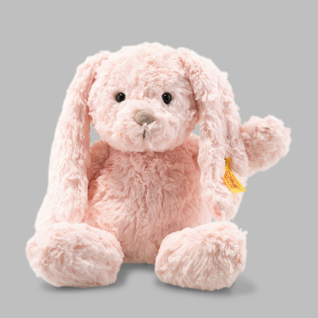 Soft pink plush Tilda rabbit with floppy ears – perfect gift for newborns