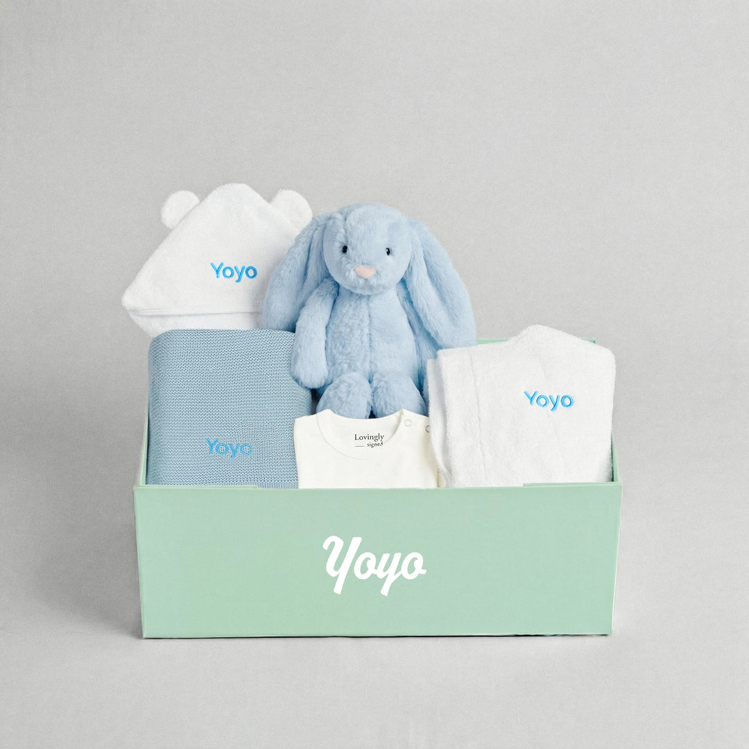 Personalised Super Luxe Baby Boy Gift Hamper